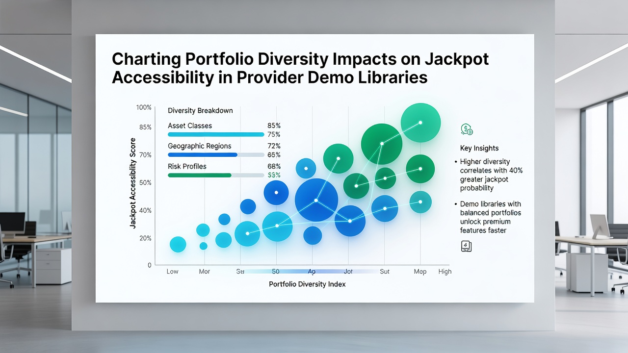 Comparison chart of jackpot accessibility rates in slot demo libraries by provider portfolio size