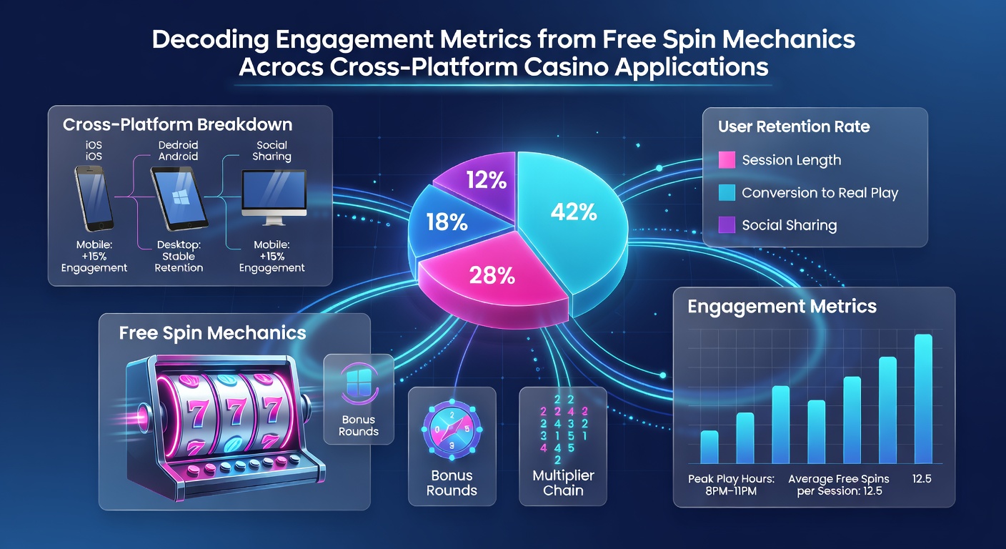 Cross-platform comparison charts showing free spin engagement metrics