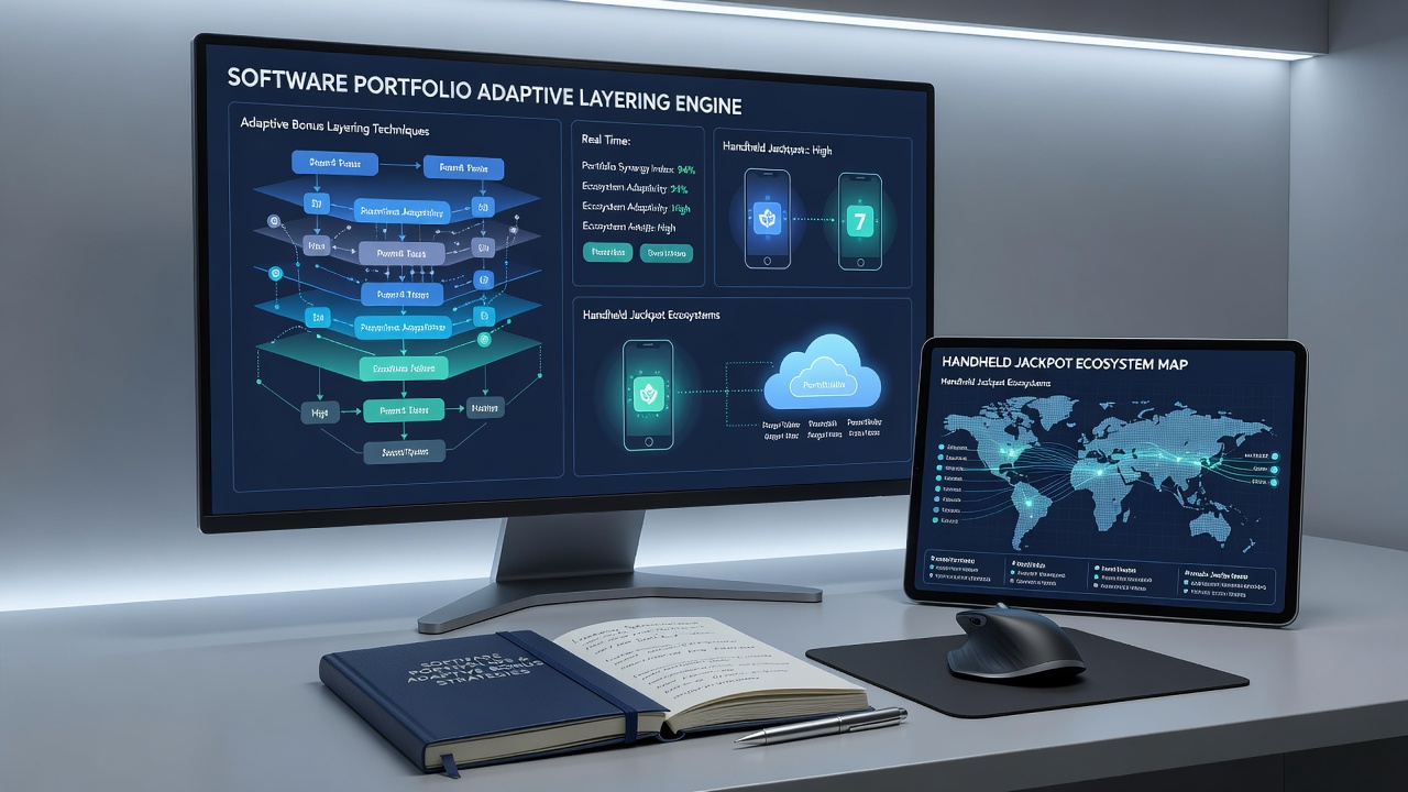 Adaptive layering modules integrated into handheld jackpot software