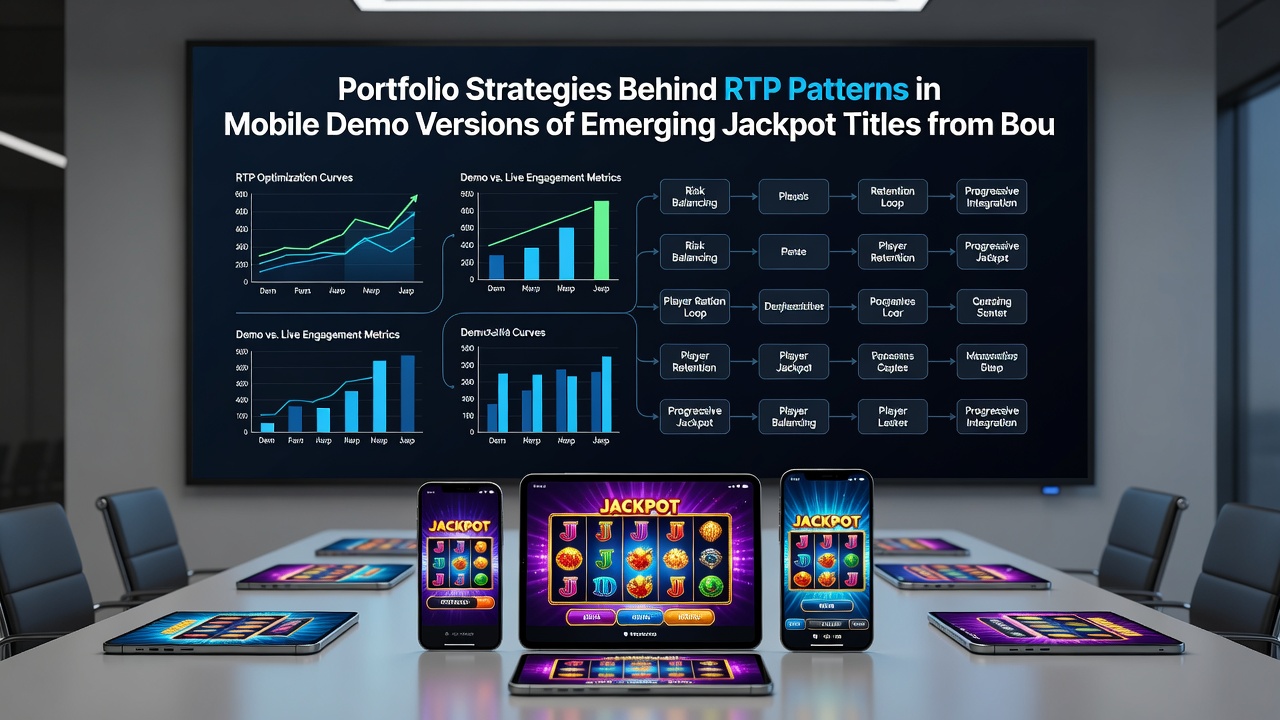 Analytics dashboard displaying RTP distribution patterns across boutique studio jackpot portfolios on mobile