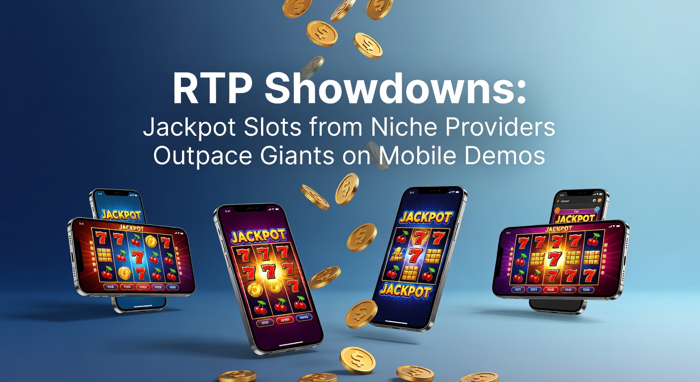 Vibrant mobile demo screen of a niche jackpot slot displaying cascading reels and building progressive meters against a sleek casino backdrop