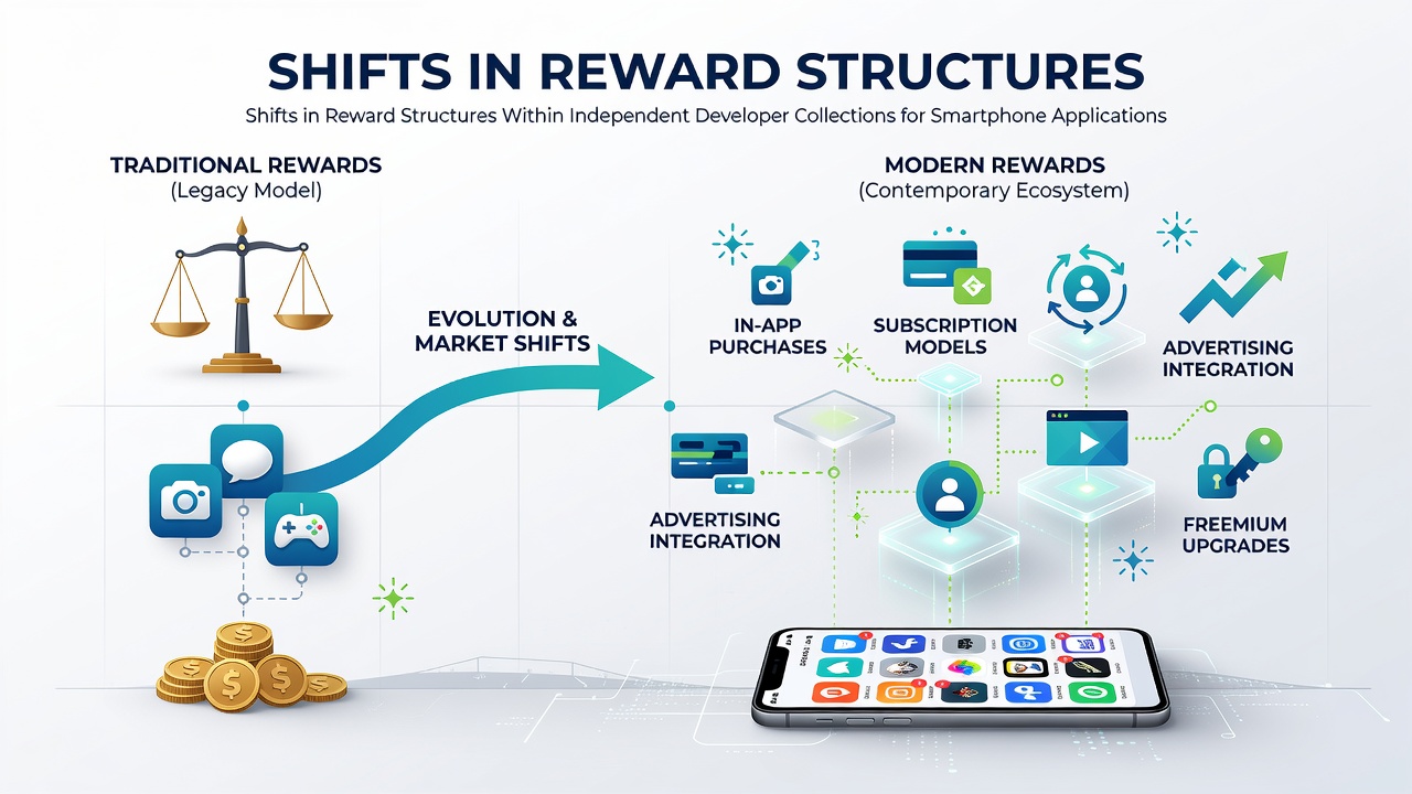 Smartphone screens displaying updated reward dashboards for independent app collections